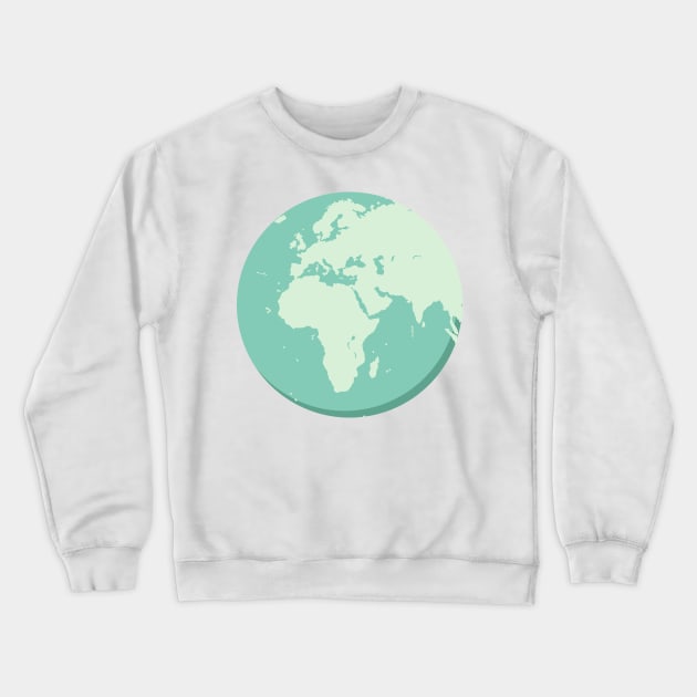 Cute Earth Day Globe Crewneck Sweatshirt by SWON Design